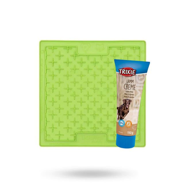 Lickimat Buddy Grön ink Trixie lammpaté Kit