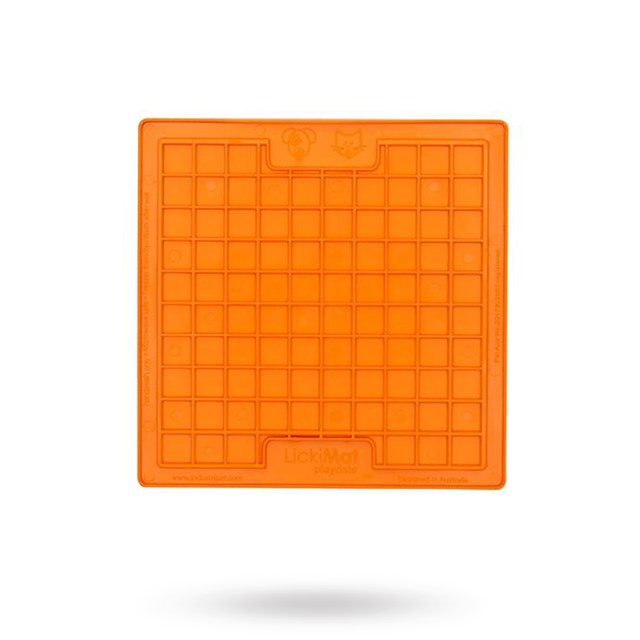 Lickimat Playdate Orange 20x20 cm HUNDESKÅL/SLIKKEMATTE