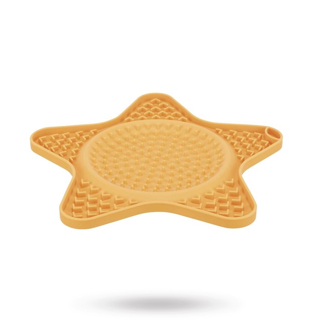 Lick'n'Snack Lick mat with suction cup - YELLOW