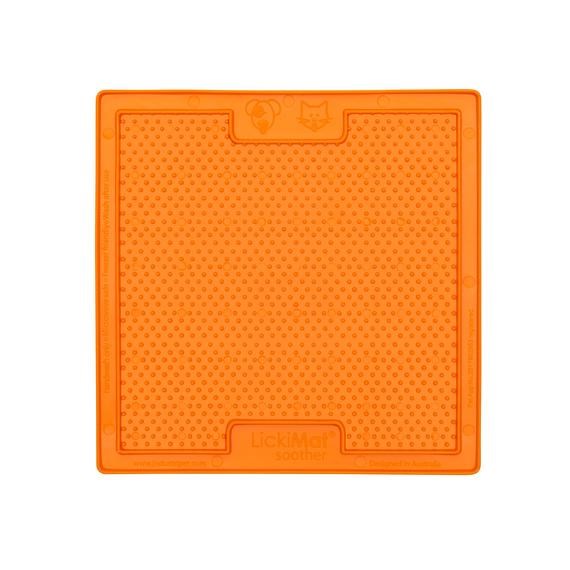 Lickimat Soother Hundeskål/Slikkematte Oransje 20x20