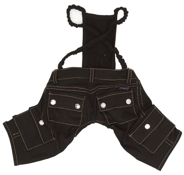 Stylish Overall Pants - Svart Small