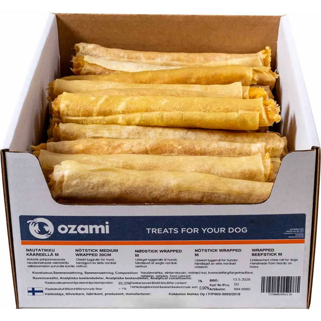 Ozami Premium Beefstick Wrapped Medium 20 cm