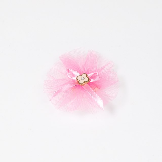 Spets Flower Ribbon Hairpin - hvit