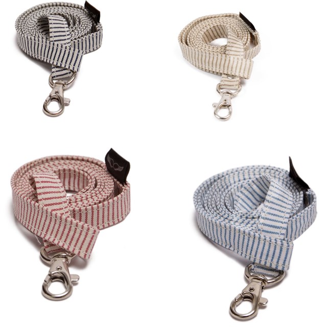 Original Stripete Halsbånd + Kobbel Beige