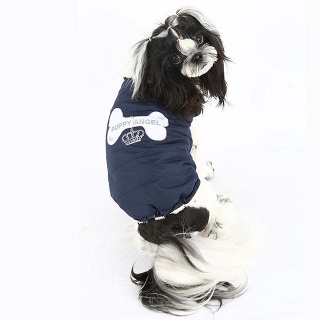 Love Bone Padded Vest - Navy large