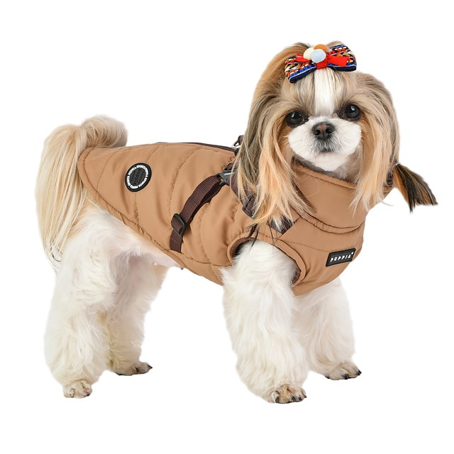 Mountaineer II Beige - Fôret Hundedekken med Integrert Sele