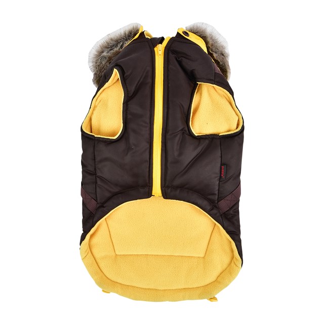 Orson Brown/Yellow - Hundedekken med Lue og Integrert Sele