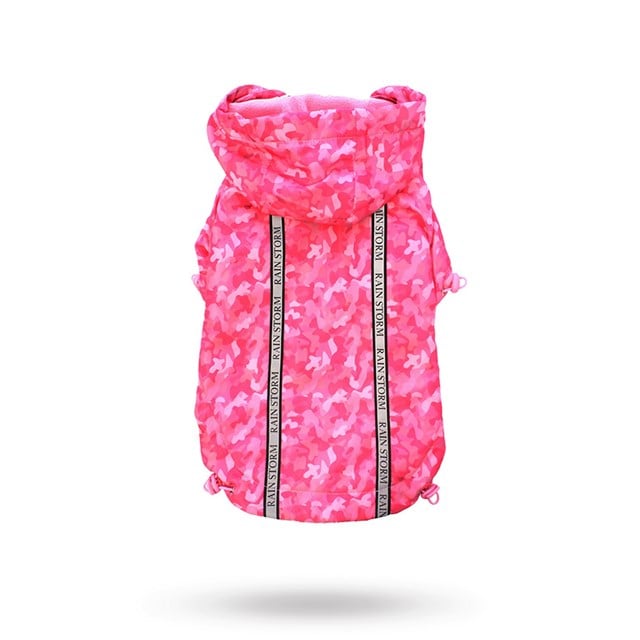 Pink Camouflage Print Rainstorm Rain Coat