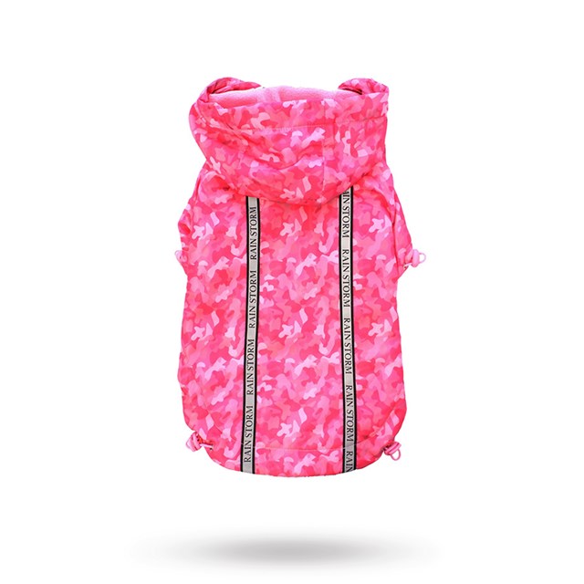 Pink Camouflage Print Rainstorm Rain Coat