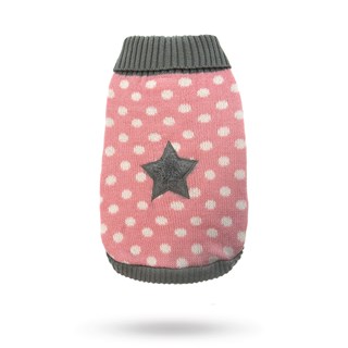 Pink Star - Strikket Hundegenser