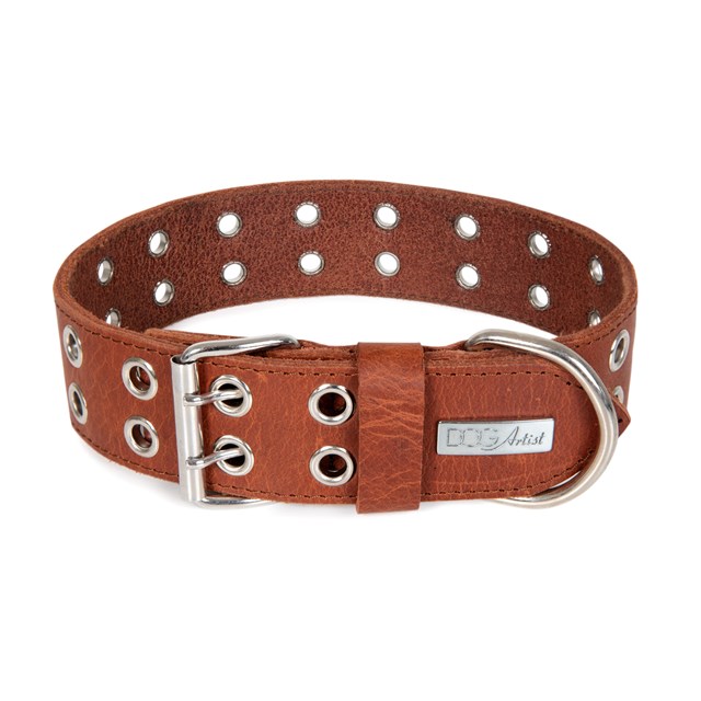 ROCK Brown - Lærhalsbånd