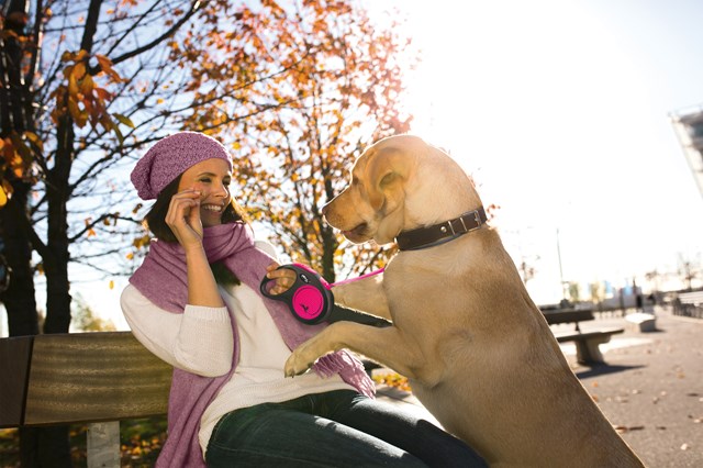 Flexi New Neon Kobbel Med Bånd 5 m - Rosa