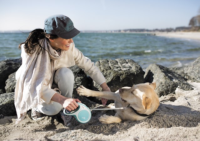 Flexi New Comfort Kobbel Med Bånd 5 m - Lyseblå