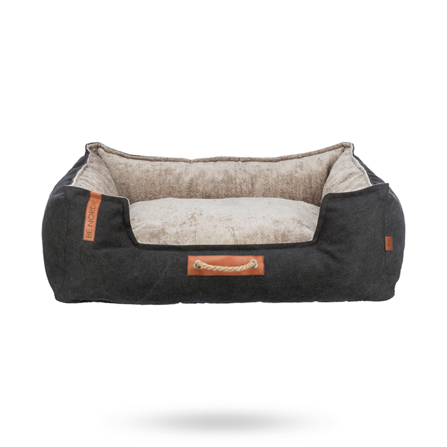 Trixie BE NORDIC Föhr Rektangulær Hundeseng - Svart/Sand