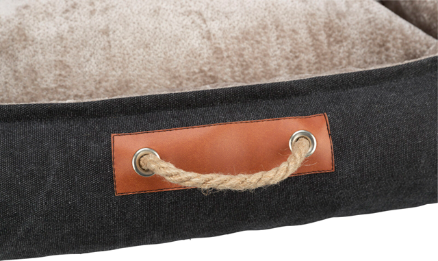 Trixie BE NORDIC Föhr Rektangulær Hundeseng - Svart/Sand