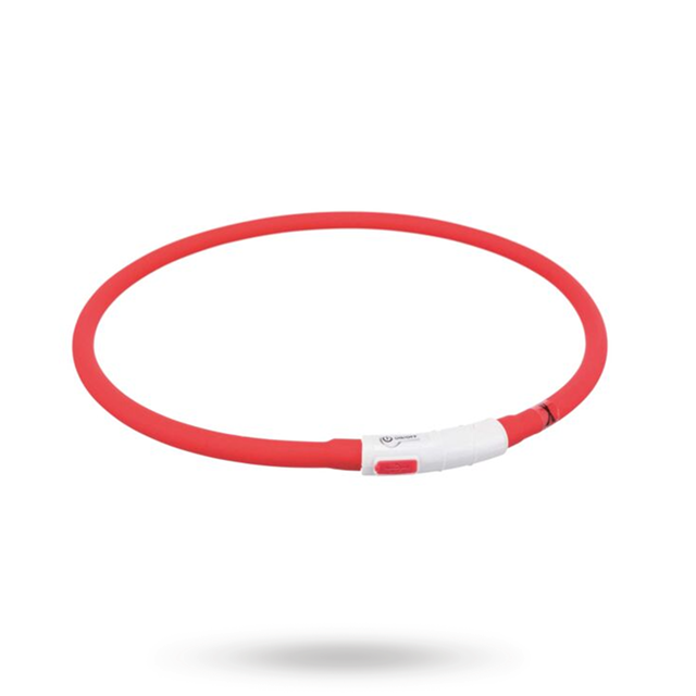 Trixie Flash Light Ring USB - Rød