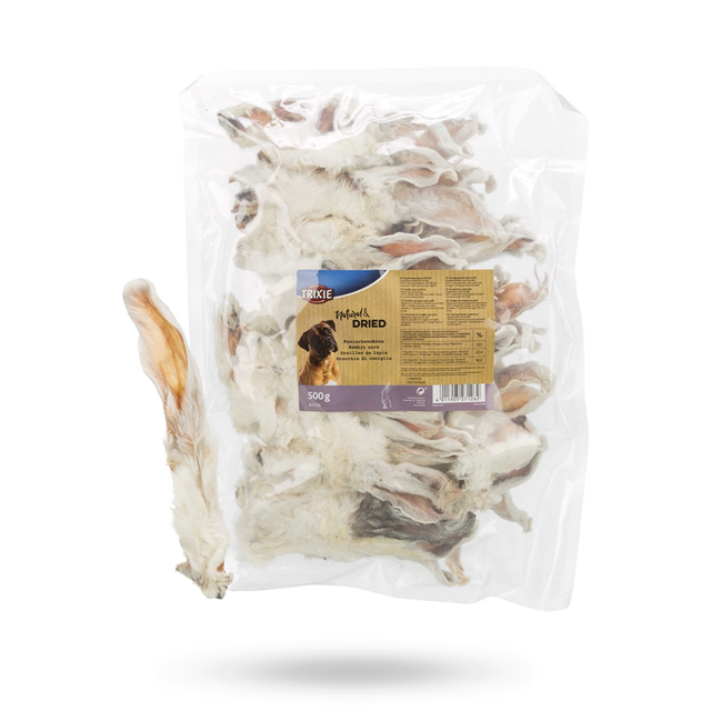 Trixie Kaninører med pels 500g