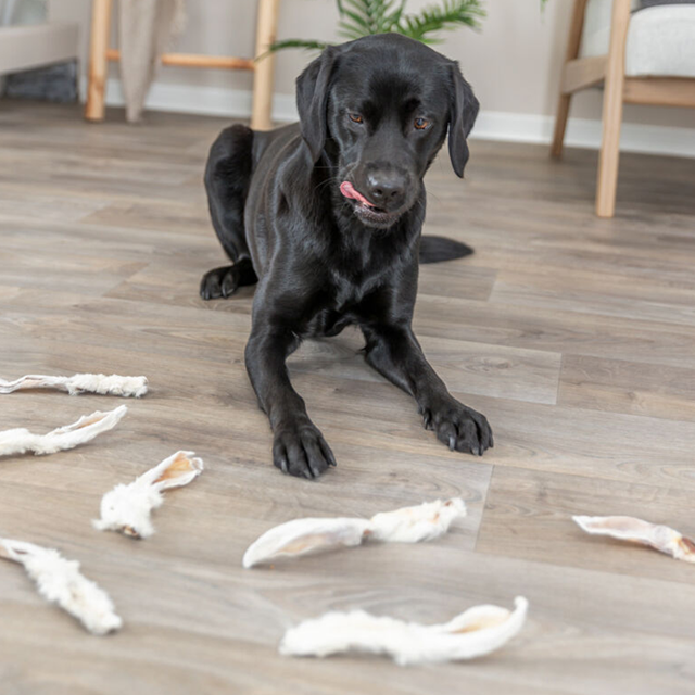 Trixie Kaninører med pels 500g