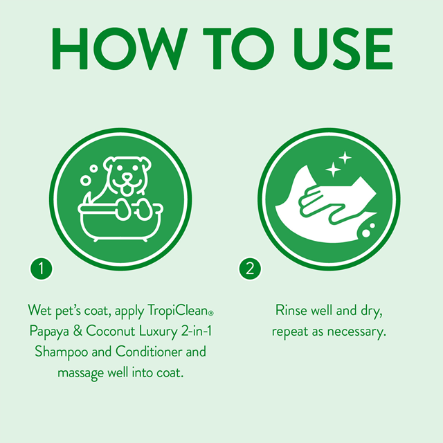 Tropiclean Papaya & Coconut Luxury Sjampo & Balsam 2in1 355 ml
