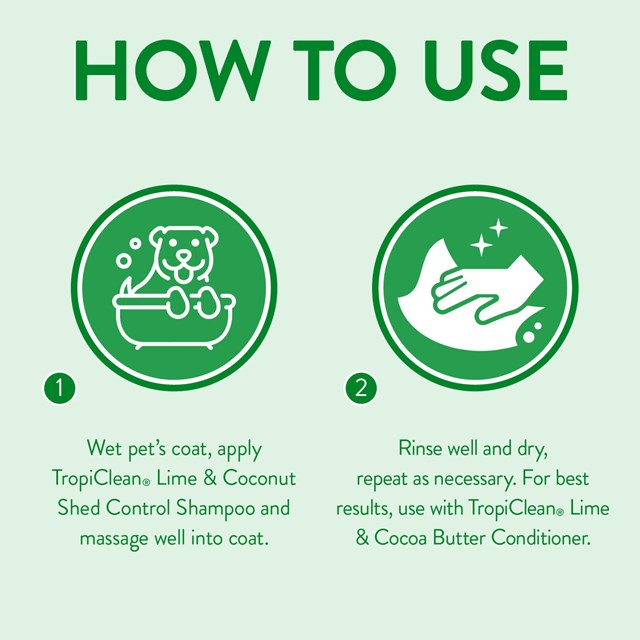 TropiClean Sjampo Shed Control Lime Coconut 355ml