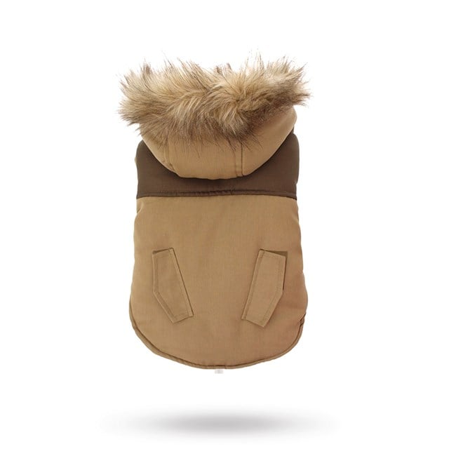 Faux Fur Brown Two-Tone Parka