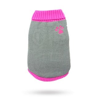 Pink Paw Sweater - Strikket Hundegenser