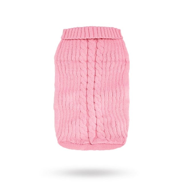 Rosa Kabelstrikket Hundegenser