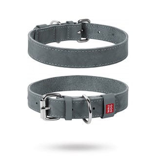 Waudog Classic -
Lærhalsbånd Grå