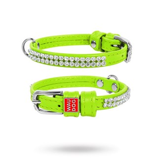 Waudog Glamour - Kattehalsbånd Limegrønn