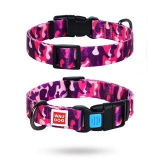 Waudog Pink Camo - Hundehalsbånd