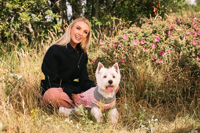 Pink Star - Strikket Hundegenser