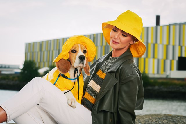 Gromits regnjakke & regnhatt - Gul